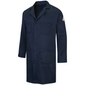 Concealed Snap-Front FR Lab Coat in EXCEL FR Blend in Navy